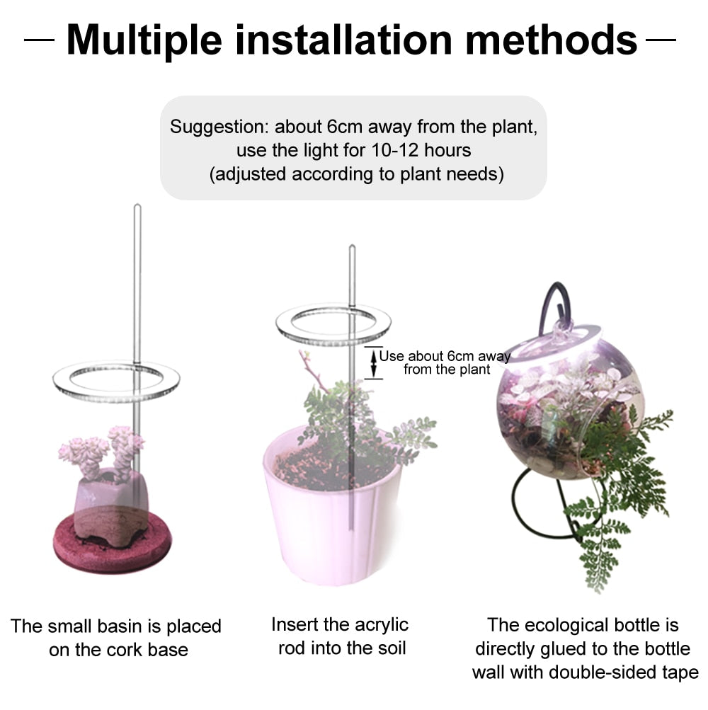 GrowHalo - Angel Three Ring Grow Light For Indoor Plants